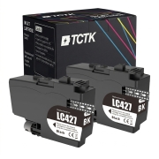 TCTK inkoustové kazety LC-427XL 2 ks černá kompatibilní s Brother HL-J 6010 DW, MFC-J 5955 DW MFC-J 6950 6955 DW 6957 DW 6957 DWT 6959 DW, nahrazuje LC427XLBK