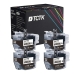 TCTK Inkoustové náplně LC-422XL sada 4 ks černá kompatibilní s Brother MFC-J 5340 DW, pro MFC-J 5340 DWE Ecopro, pro MFC-J 5345 DW, pro MFC-J 5740 DW, pro MFC-J 6540 DW DWE, nahrazuje LC422XLBK