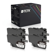 TCTK Inkoustové náplně LC-424 sada 4 ks černá kompatibilní s Brother DCP-J 1200, DCP-J 1200 DW W WE, DCP-J 1200 WE ecopro, nahrazuje LC424BK