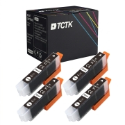 TCTK Inkoustové náplně 24XL sada 4 ks černá kompatibilní s Epson Expression Photo XP-55 XP-65 XP-750 XP-760 XP-850 XP-860 XP-950 XP-960 XP-970, nahrazuje C13T24314012