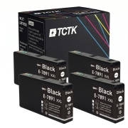 TCTK Inkoustové náplně T7891XXL sada 4 ks černá kompatibilní s Epson WorkForce Pro WF-5100, WorkForce Pro WF-5110 DW, WorkForce Pro WF-5190 DW, WorkForce Pro WF-5600, nahrazuje C13T789140
