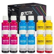 TCTK Inkoustové náplně 100ml GT52C GT52M GT52Y sada 12 ks CMY (po 4 ks) kompatibilní s HP DeskJet GT 5810 5820 5822, Ink Tank 115 118 310 311 315 318 319 410 411 412 415 416 418 419, Smart Tank 500