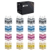 TCTK Inkoustové náplně 135ml GI-490C GI-490M GI-490Y sada 16 ks CMYK (po 4 ks) kompatibilní s Canon PIXMA G1400 G1410 G1411 G2400 G2410 G2411 G3400 G3410 G3411 G4400 G4410 G4411