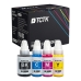 TCTK Inkoustové náplně GI-590 BK GI-590 C GI-590 M GI-590 Y sada 4 ks CMYK kompatibilní s Canon PIXMA G 1500 1501 1510 1515 2500 2501 2510 3500 3501 3510 3515 4400 4411 4500 4510, nahrazuje 1603C001