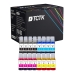 TCTK Inkoustové náplně 102 102 102 102 sada 16 ks CMYK (po 4 ks) kompatibilní s Epson EcoTank ET-15000 ET-2400 ET-2700 ET-2750 ET-2751 ET-2756 ET-2800 ET-2850 ET-2851 ET-2856, nahrazuje C13T03R140