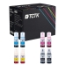 TCTK Inkoustové náplně E-103BK E-103C E-103M E-103Y sada 8 ks CMYK (po 2 ks) kompatibilní s Epson EcoTank L1110 L1210 L1230 L1250 L1270 L3100 L3101 L3110 L3111 L3150 L3151 L3156 L3160 L3210 L3211