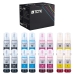 TCTK Inkoustové náplně E-103BK E-103C E-103M E-103Y sada 16 ks CMYK (po 4 ks) kompatibilní s Epson EcoTank L1110 L1210 L1230 L1250 L1270 L3100 L3101 L3110 L3111 L3150 L3151 L3156 L3160 L3210 L3211