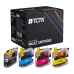 TCTK Inkoustové náplně LC123BK LC123C LC123M LC123Y sada 4 ks CMYK kompatibilní s Brother DCP-J 132 W, pro DCP-J 150, pro DCP-J 152 W WR, pro DCP-J 172 W, pro DCP-J 4110 DW W, pro DCP-J 552 DW