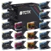 TCTK Inkoustové náplně LC-12 LC12 LC12 LC12 sada 16 ks CMYK (po 4 ks) kompatibilní s Brother DCP-J 525 N W, pro DCP-J 540 N, pro DCP-J 725 DW, pro DCP-J 740 N, pro DCP-J 925 DW N, nahrazuje LC12BK
