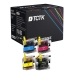 TCTK Inkoustové náplně LC-125 LC-125 LC-125 LC-127 sada 4 ks CMYK kompatibilní s Brother DCP-J 4110 DW W, pro MFC-J 4310 DW, pro MFC-J 4410 DW, pro MFC-J 4510 DW, pro MFC-J 4610 DW, nahrazuje LC125XLC