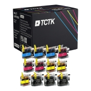 TCTK Inkoustové náplně LC-125 LC-125 LC-125 LC-127 sada 12 ks CMYK (po 3 ks) kompatibilní s Brother DCP-J 4110 DW W, MFC-J 4310 DW, MFC-J 4410 DW, MFC-J 4510 DW, MFC-J 4610 DW, nahrazuje LC125XLC