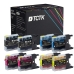 TCTK Inkoustové náplně LC-1280 LC1280XLC LC1280XLM 1280XLY sada 8 ks CMYK (po 2 ks) kompatibilní s Brother MFC-J 5910 CDW DW, pro MFC-J 6510 DW, pro MFC-J 6710 CDW DW, nahrazuje LC1280XLBK