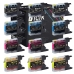 TCTK Inkoustové náplně LC-1280 LC1280XLC LC1280XLM 1280XLY sada 12 ks CMYK (po 3 ks) kompatibilní s Brother MFC-J 5910 CDW DW, MFC-J 6510 DW, MFC-J 6710 CDW DW, MFC-J 6910 CDW DW, nahrazuje LC1280XLBK