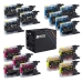 TCTK Inkoustové náplně LC-1280 LC1280XLC LC1280XLM 1280XLY sada 16 ks CMYK (po 4 ks) kompatibilní s Brother MFC-J 5910 CDW DW, pro MFC-J 6510 DW, pro MFC-J 6710 CDW DW, nahrazuje LC1280XLBK