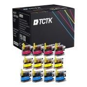 TCTK inkoustové kazety LC225XL 12 ks CMY kompatibilní s Brother DCP-J 4120 DW, MFC-J 4420 DW 4620 DW 5620 DW 5720 DW, nahrazuje LC225XL