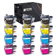TCTK inkoustové náplně LC3211BK LC3213Y LC3213C LC3213M 12ks CMYK kompatibilní s Brother DCP-J572DW DCP-J772DNW DCP-J774DW MFC-J491DW MFC-J890DW nahrazuje LC3211BK LC3213Y LC3213C LC3213M