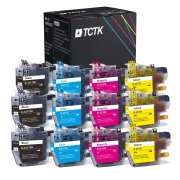TCTK inkoustové cartridge LC-3217 LC-3219XL 12 ks CMYK kompatibilní s Brother MFC-J5330DW J5335DW J5730DW J5830DW J5930DW J6530DW J6730DW J6930DW, nahrazuje LC3217BK