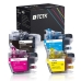 TCTK Inkoustové náplně LC-3219XL LC-3219XL LC-3219XL LC-3219XL sada 4 ks CMYK kompatibilní s Brother MFC-J 5330 DW, pro MFC-J 5335 DW DWF, pro MFC-J 5730 DW, pro MFC-J 5830 DW, nahrazuje LC3219XLBK