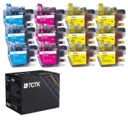 TCTK inkoustové kazety LC-3219XL 12ks CMYK kompatibilní s Brother MFC-J 5330 DW 5335 DW 5730 DW 6530 DW 6935 DWF, nahrazuje LC3219XLBK