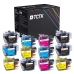 TCTK Inkoustové náplně LC-3219XL LC-3219XL LC-3219XL LC-3219XL sada 16 ks CMYK (po 4 ks) kompatibilní s Brother MFC-J 5330 DW, MFC-J 5335 DW DWF, MFC-J 5730 DW, MFC-J 5830 DW, nahrazuje LC3219XLBK