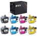 TCTK Inkoustové náplně LC-422XL LC-422XL LC-422XL LC-422XL sada 8 ks CMYK (po 2 ks) kompatibilní s Brother MFC-J 5340 DW, pro MFC-J 5340 DWE Ecopro, pro MFC-J 5345 DW, nahrazuje LC422XLBK