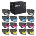TCTK Inkoustové náplně LC-427 LC-427XL LC-427XL LC-427XL sada 8 ks CMYK (po 2 ks) kompatibilní s Brother HL-J 6010 DW, pro MFC-J 5955 DW, pro MFC-J 6950, pro MFC-J 6955 DW, nahrazuje LC427BK