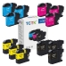 TCTK Inkoustové náplně LC-427 LC-427XL LC-427XL LC-427XL sada 12 ks CMYK (po 3 ks) kompatibilní s Brother HL-J 6010 DW, pro MFC-J 5955 DW, pro MFC-J 6950, pro MFC-J 6955 DW, nahrazuje LC427BK