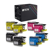 TCTK inkoustové kazety LC-1100XL 12 ks CMYK kompatibilní s Brother DCP-145 C DCP-163 C MFC-J 630 W, nahrazuje LC1100XLBK
