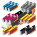 TCTK Inkoustové náplně CLI-551XL CLI-551XL CLI-551XL CLI-551XL CLI-551XL sada 15 ks vícebarevná (po 3 ks) kompatibilní s Canon PIXMA IP 7200 7240 7250 8700 8720 8750, nahrazuje 6443B001