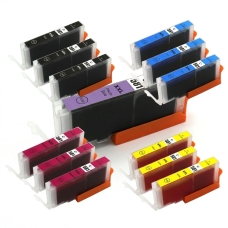 Kompatibilní náhrada za Canon CLI-581XXLBK (1998C001),CLI-581XXLC (1995C001),CLI-581XXLM (1996C001),CLI-581XXLPB (1999C001),CLI-581XXLY (1997C001)