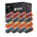 TCTK Inkoustové náplně PGI-9C PGI-9M PGI-9PBK PGI-9Y sada 16 ks 4x azurová 4x purpurová 4x žlutá 4x Photo Black kompatibilní s Canon PIXMA IX 7000, pro PIXMA MX 7600, nahrazuje 1035B001
