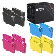 TCTK inkoustové kazety 18XL 4 balení CMYK kompatibilní s Epson Expression Home XP-100 XP-102 XP-200 XP-202 XP-205 XP-210 XP-212 XP-215 XP-225, nahrazuje C13T18114012
