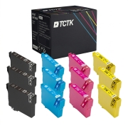 TCTK inkoust 27 27XL 12ks CMYK kompatibilní s Epson WorkForce WF-3600 WF-3620 DWF WF-3640 DTWF WF-7110 DTW WF-7210 DTW, nahrazuje C13T27014012