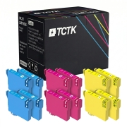 TCTK Inkoustové náplně 27 27 27 sada 12 ks CMY (po 4 ks) kompatibilní s Epson WorkForce WF-3600, WorkForce WF-3620 DWF WF, WorkForce WF-3640 DTWF, WorkForce WF-7110 DTW, nahrazuje C13T27024012