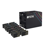 TCTK Inkoustové náplně T7011 T7012 T7013 T7014 sada 16 ks CMYK (po 4 ks) kompatibilní s Epson WorkForce Pro WP-4000 WP-4015DN WP-4095DN WP-4500 WP-4515DN WP-4525DNF WP-4595DNF, nahrazuje C13T70114010