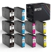 TCTK Inkoustové náplně T9071 T9072 T9073 T9074 sada 12 ks CMYK (po 3 ks) kompatibilní s Epson WorkForce Pro WF-6000 WF-6090, pro WorkForce Pro WF-6090 D2TWC DTWC DW, nahrazuje C13T907140