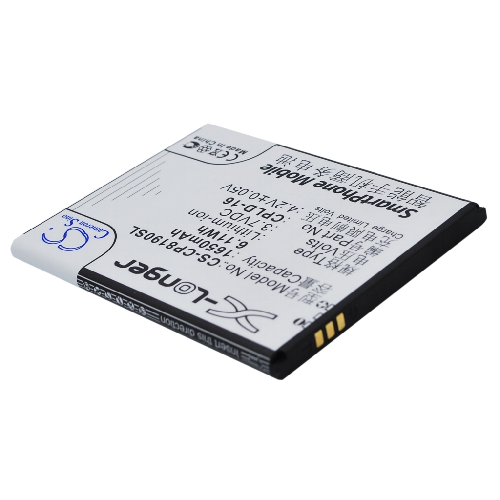 Zadní šikmý pohled na CS-CP8190SL s kontakty a logem X-Longer
