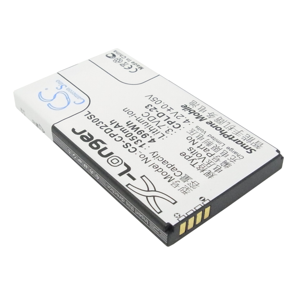 Cameron Sino CS-CPD230SL baterie, zadní strana s kontakty