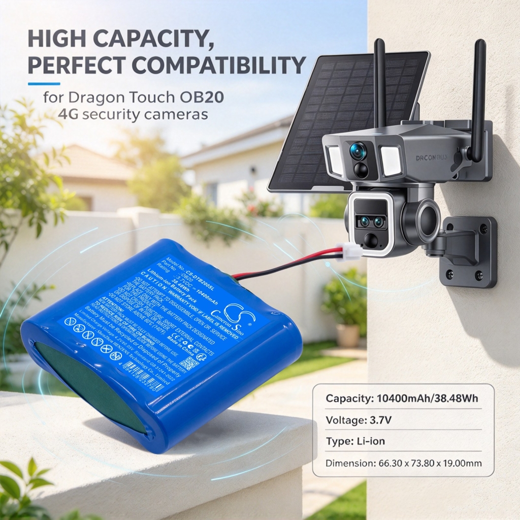 Baterie kompatibilní s Dragon Touch 4G Security Camera CS-DTB200SL