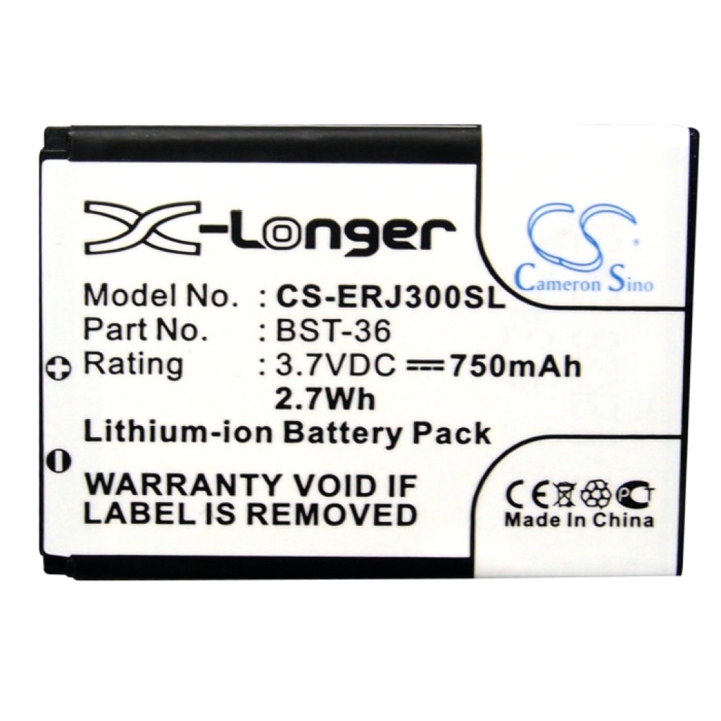 Baterie kompatibilní s Sony Ericsson CS-ERJ300SL