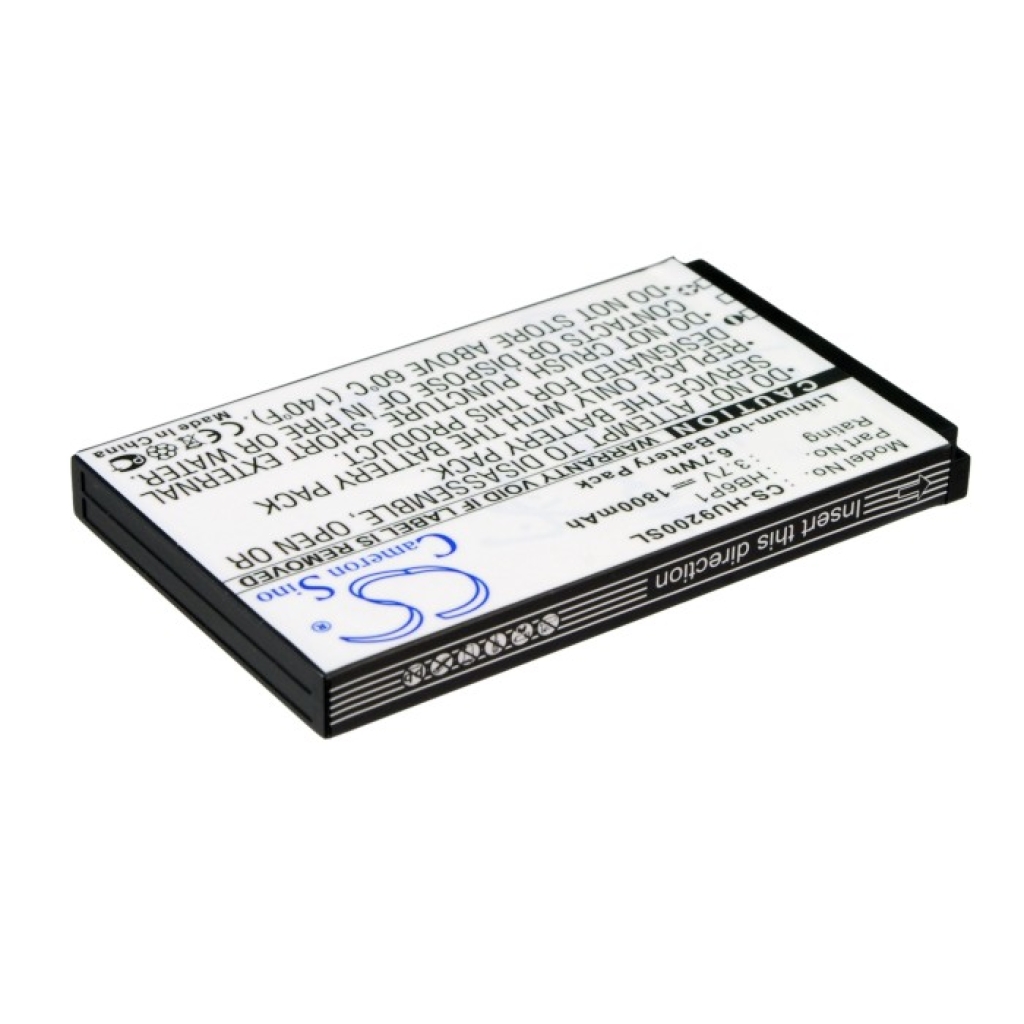 Otočený pohled na štítek CS-HU9200SL – specifikace 3,7V 1800mAh