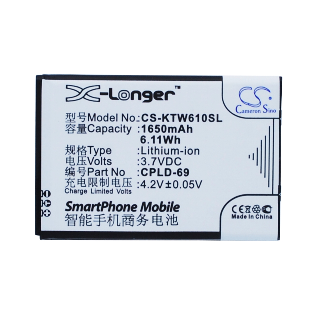 Baterie kompatibilní s Coolpad K-Touch CS-KTW610SL