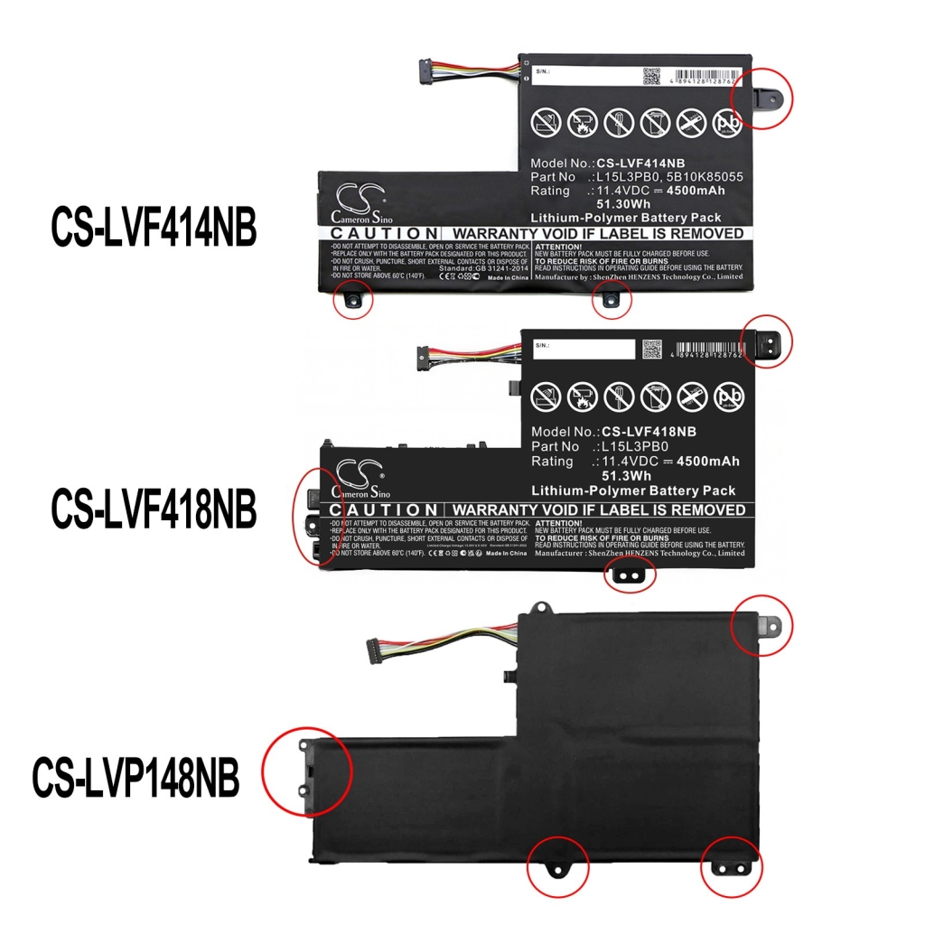 Baterie kompatibilní s Lenovo IdeaPad 320S-14IKBR 320S-14IKBR(81BN) 320S-14IKBR(81BN004PGE) CS-LVF418NB