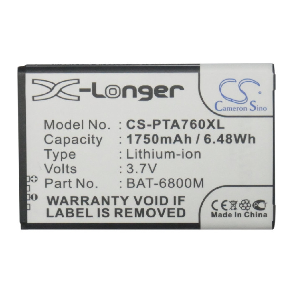 Baterie kompatibilní s Pantech Sky CS-PTA760XL
