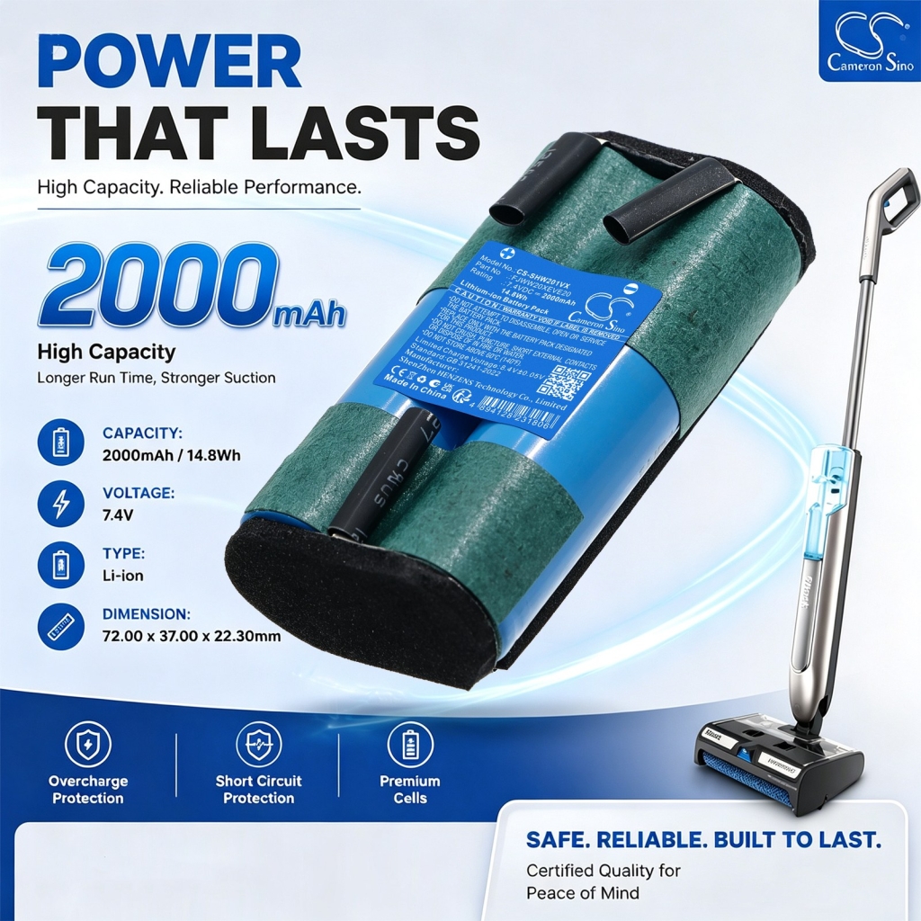 Baterie kompatibilní s Shark HydroDuo WW201 Cordless Wet & Dry Cleane CS-SHW201VX