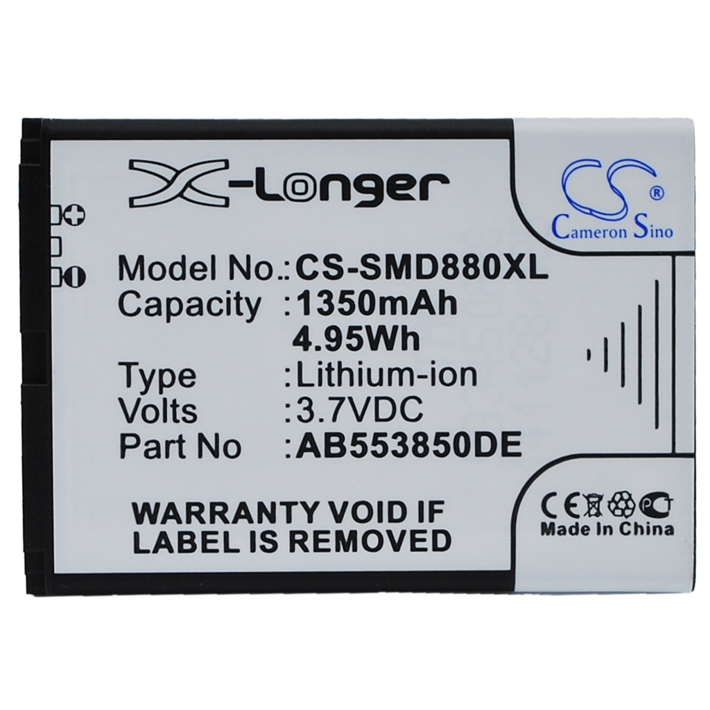 Baterie kompatibilní s Samsung CS-SMD880XL