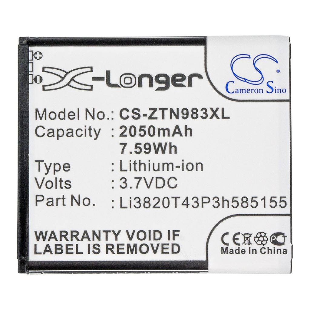 Baterie kompatibilní s ZTE CS-ZTN983XL
