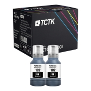 TCTK Inkoust 102 Sada 2 ks Černá kompatibilní s Epson EcoTank ET-15000 ET-2700 ET-2750 ET-2850 ET-3750 ET-4750 ET-4850, WorkForce ST-2000, nahrazuje C13T03R140