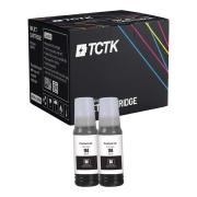 TCTK Inkoust 104 Sada 2 ks Černá kompatibilní s Epson EcoTank ET-1810 ET-2400 ET-2710 ET-2720 ET-2810 ET-2820 ET-2850 ET-3750 ET-4700 ET-4750 ET-4850, nahrazuje C13T00P140