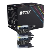 TCTK inkoustové kazety LC12 2 ks černá kompatibilní s Brother DCP-J525W DCP-J725DW DCP-J925DW MFC-J430W MFC-J5910DW MFC-J825DW MFC-J6710DW, nahrazuje LC12